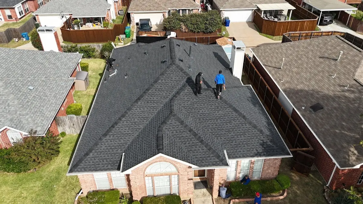 Slate & Tile Roof Repair work in progress on a Henderson property